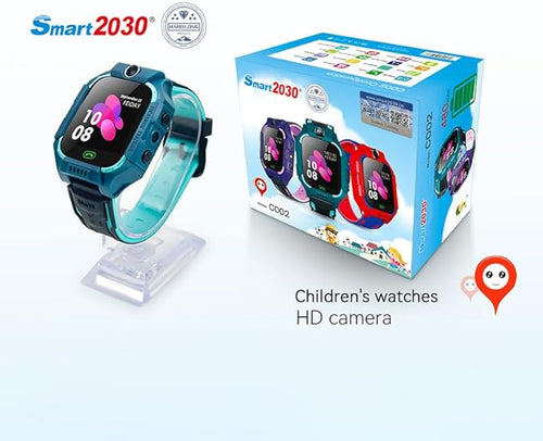 Cezona Q12 Kids Smartwatch Phone, Electronic Watch with SIM Card Support, BT Connectivity, Multiple Colours (Torquise